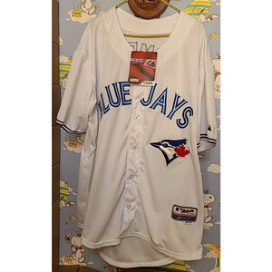 Majestic White Blue Jays Jersey